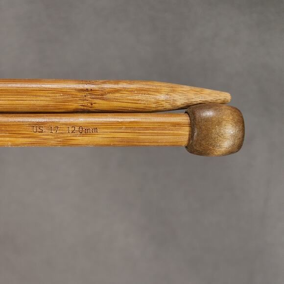 Bamboo Knitting Needles 13" 12mm Ball End 16 pairs available other sizes too NEW - Picture 2 of 5